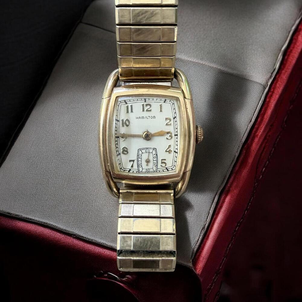 Vintage 1940s Hamilton Men's Wristwatch | Gold-Tone